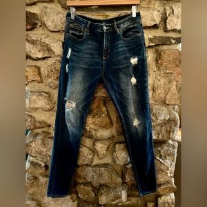 MISS ME - jeans size 30 mid rise dark wash skinny with stretch